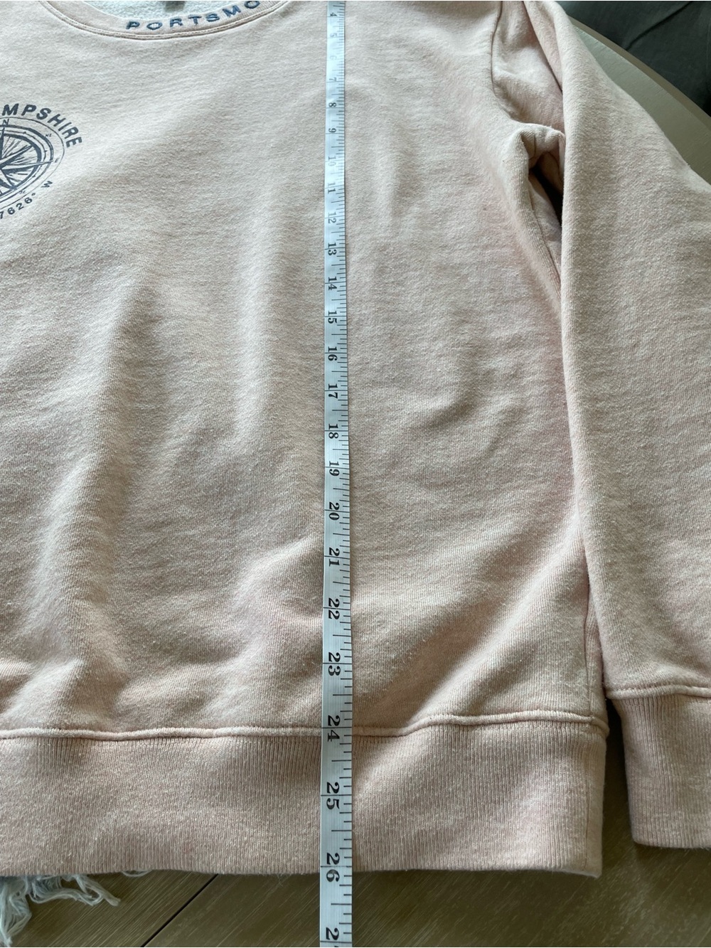J. Crew New Hampshire Sweatshirt with Navy Compass Print - Picture 7 of 9
